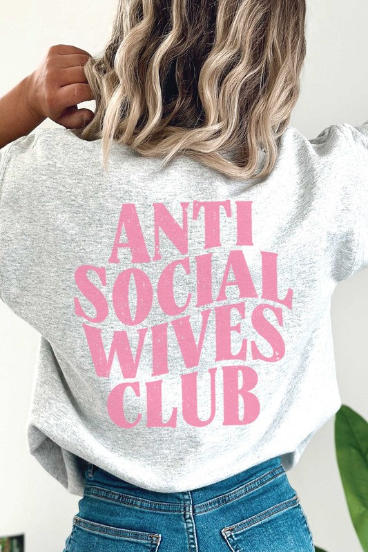 PLUS SIZE - FB ANTI SOCIAL WIVES CLUB Sweatshirt - lolaluxeshop