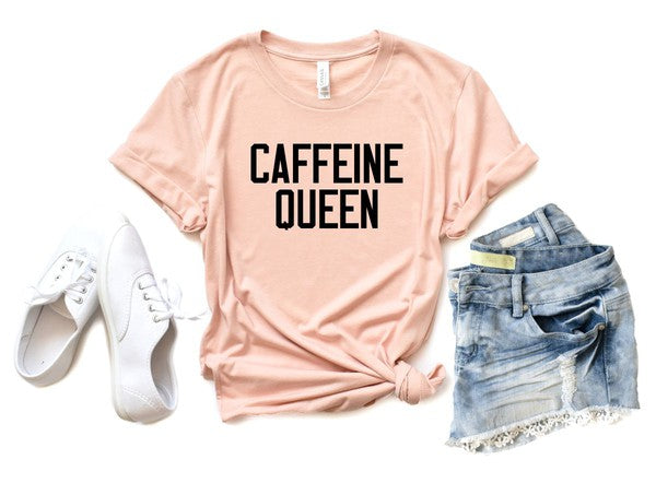 Caffeine Queen Crewneck Tee - lolaluxeshop