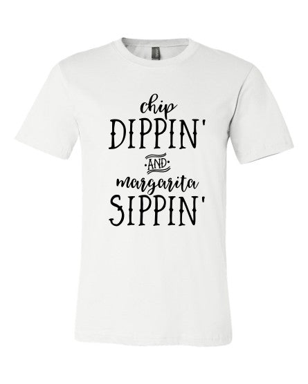 Chi Dippin and Margarita Sippin Crewneck Tee - lolaluxeshop