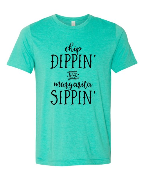 Chi Dippin and Margarita Sippin Crewneck Tee - lolaluxeshop