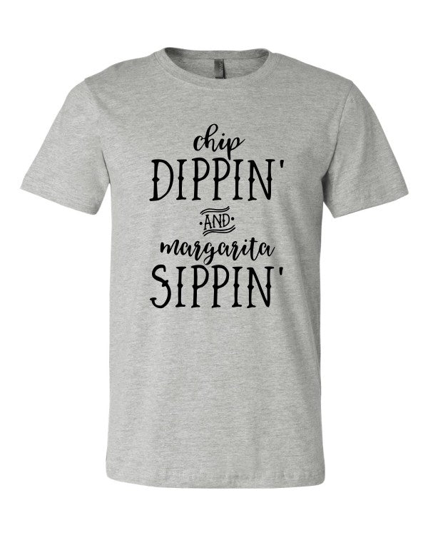 Chi Dippin and Margarita Sippin Crewneck Tee - lolaluxeshop