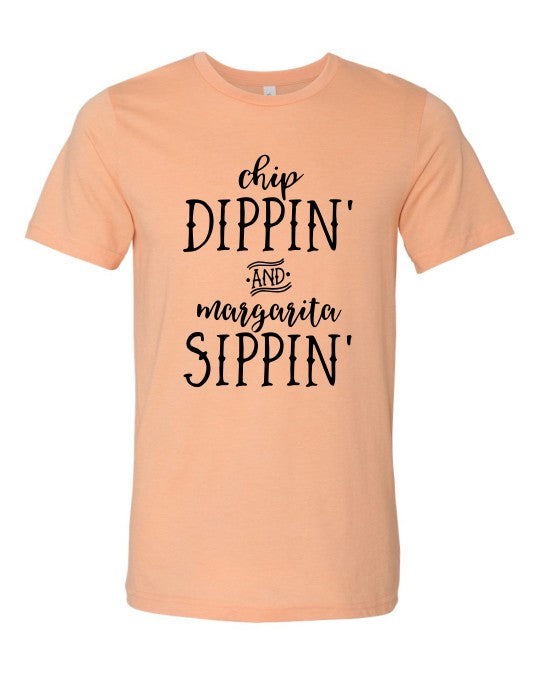 Chi Dippin and Margarita Sippin Crewneck Tee - lolaluxeshop