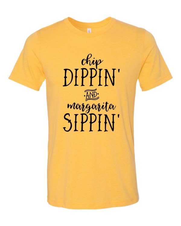 Chi Dippin and Margarita Sippin Crewneck Tee - lolaluxeshop