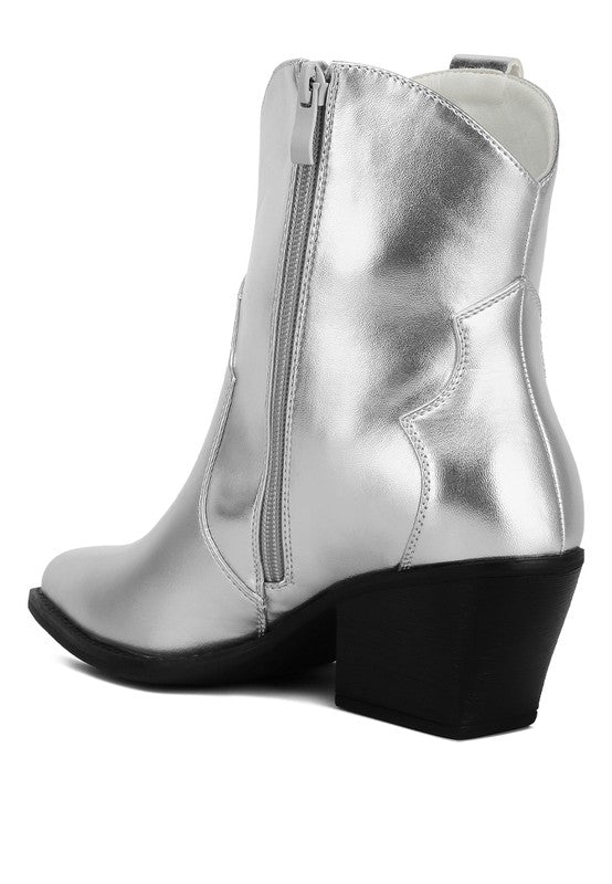 Wales Ott Metallic Faux Leather Boots - lolaluxeshop