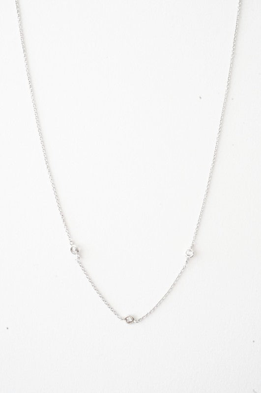 Crystal Bezel Trio Necklace - lolaluxeshop