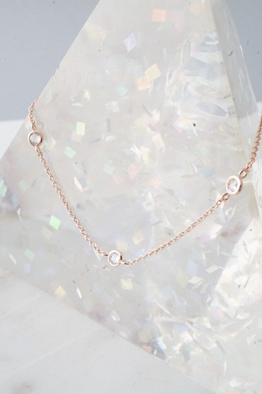 Crystal Bezel Trio Necklace - lolaluxeshop