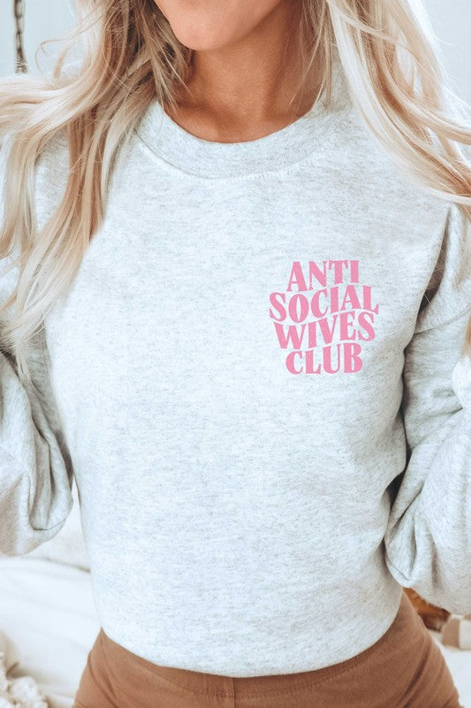 PLUS SIZE - FB ANTI SOCIAL WIVES CLUB Sweatshirt - lolaluxeshop