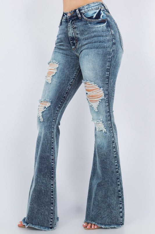 Storm Bell Bottom Jean- 32" Inseam - lolaluxeshop