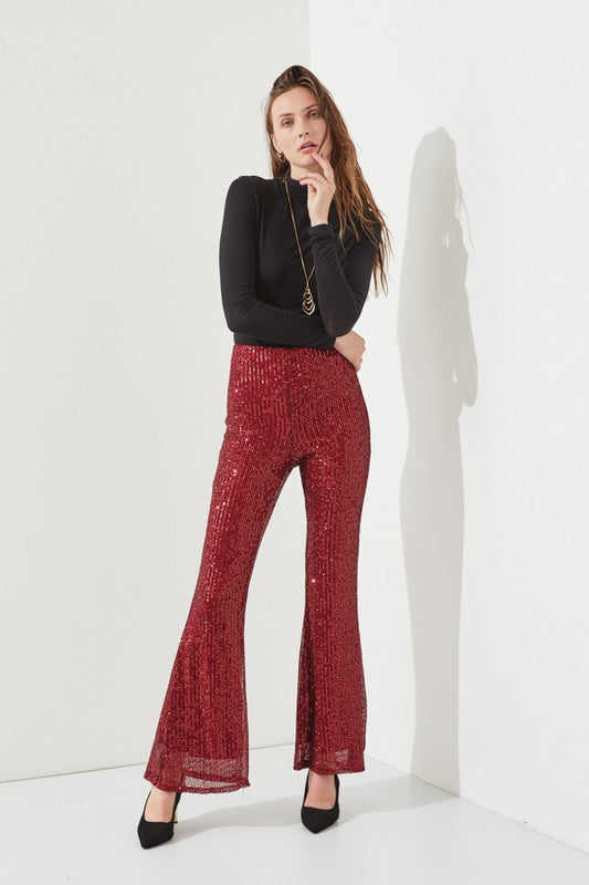 HIGHWAIST SEQUIN PANTS KRP3080 - lolaluxeshop