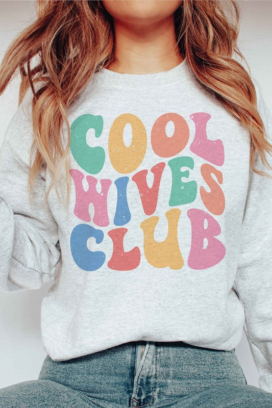 PLUS SIZE - COOL WIVES CLUB Graphic Sweatshirt - lolaluxeshop