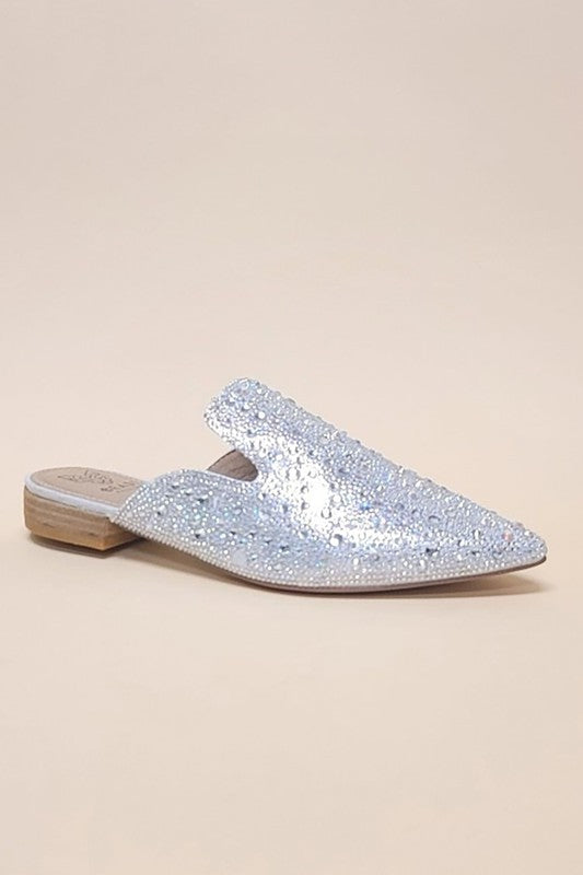 GEM-39 - POINTED TOE SLIP ON MULE FLATS - lolaluxeshop