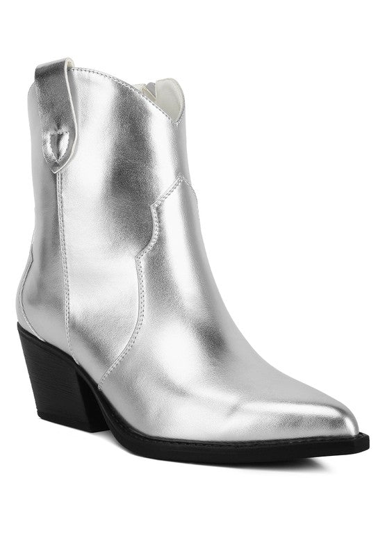 Wales Ott Metallic Faux Leather Boots - lolaluxeshop