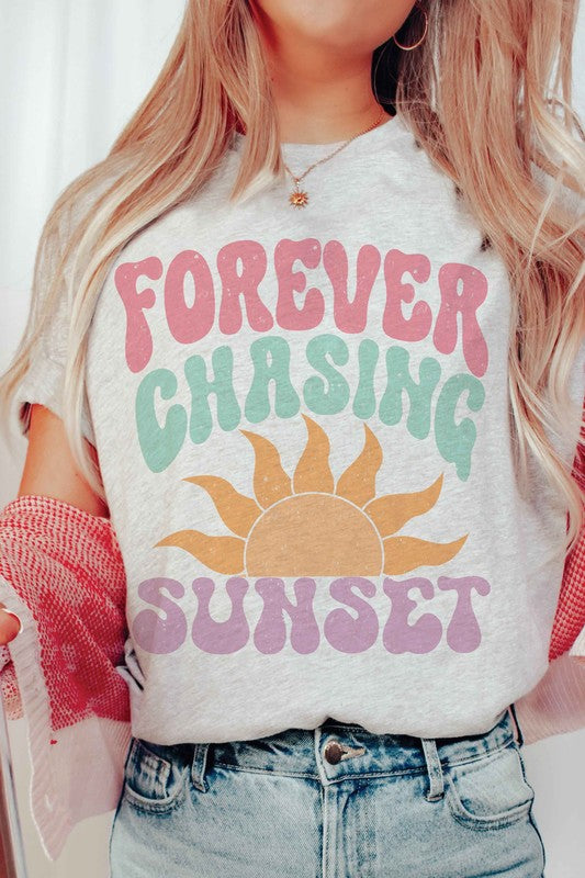 FOREVER CHASING SUNET Graphic Tee - lolaluxeshop