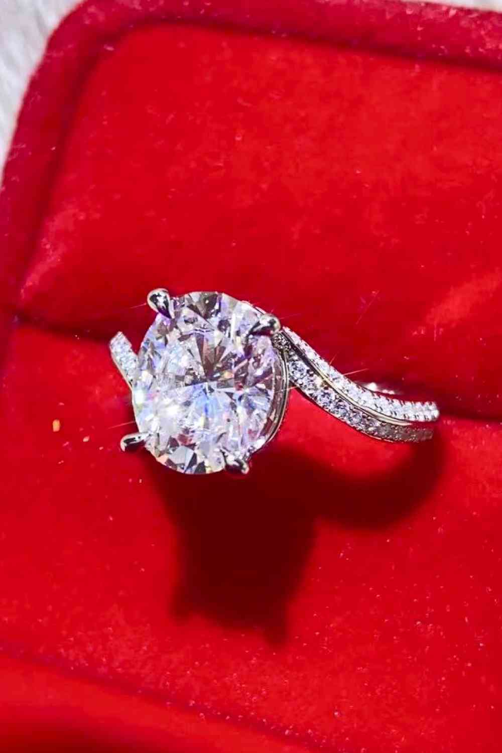 3 Carat Moissanite Side Stone Ring - lolaluxeshop