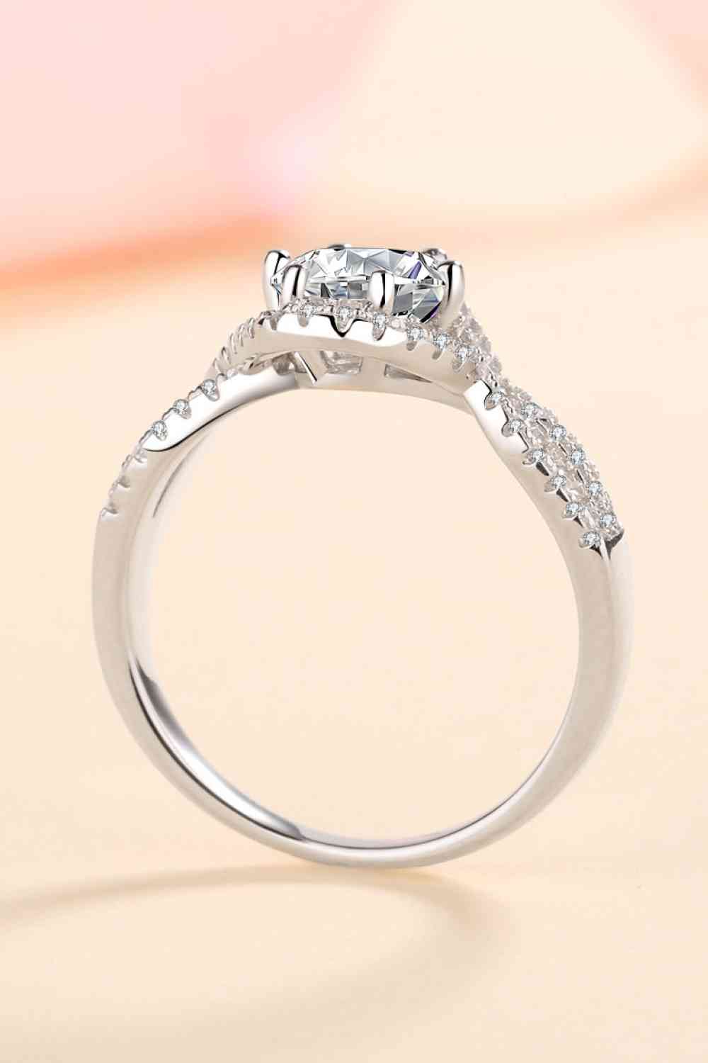 Feel The Joy 925 Sterling Silver Moissanite Ring - lolaluxeshop