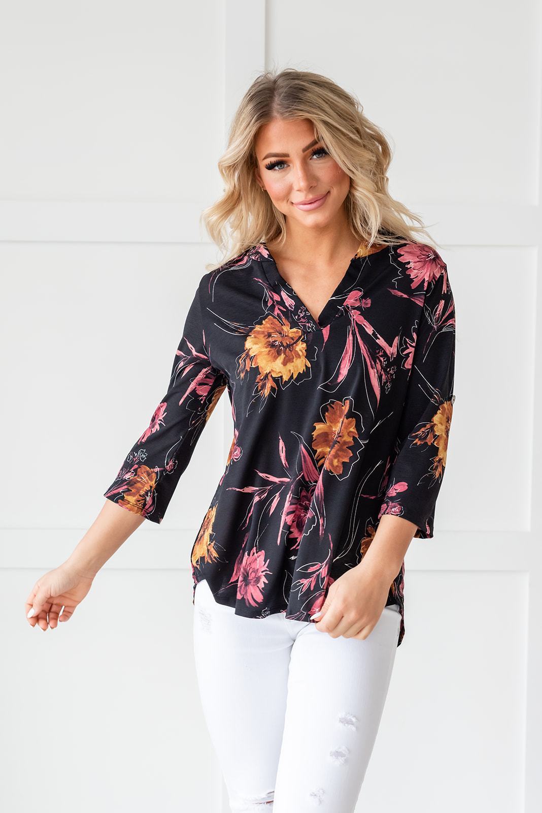 Lift My Spirits Floral Top - LOLA LUXE