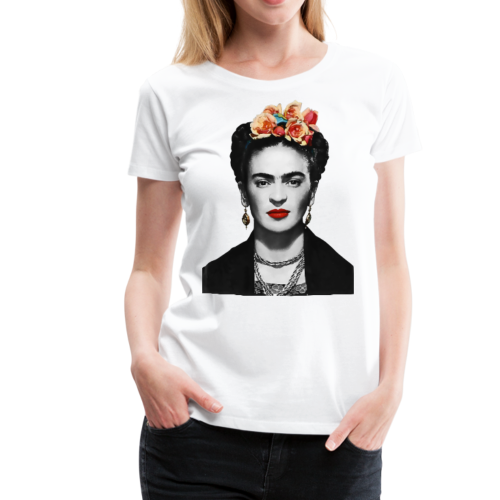 Frida Kahlo With Flowers Poster Artwork T-Shirt - LOLA LUXE