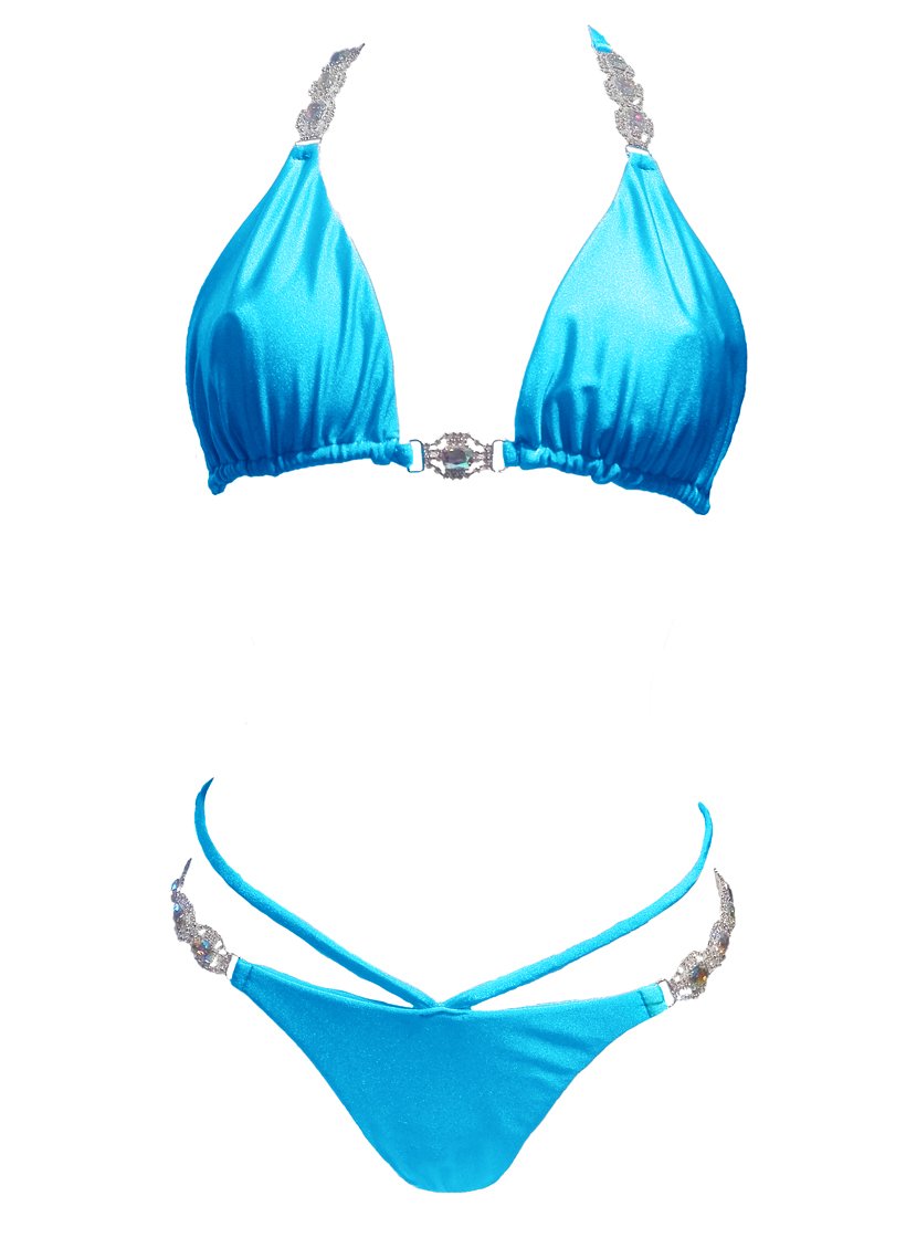 Shanel Triangle Top & Tango Bottom - Turquoise - LOLA LUXE