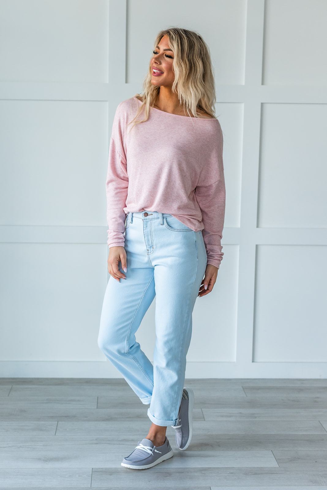 What a Beauty Drop Shoulder Top- Pink - LOLA LUXE