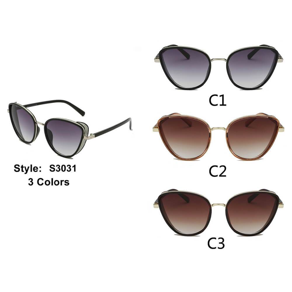 NARVA | Women Sleek Glitter Glamour Cat Eye Feline Fashion Sunglasses - lolaluxeshop