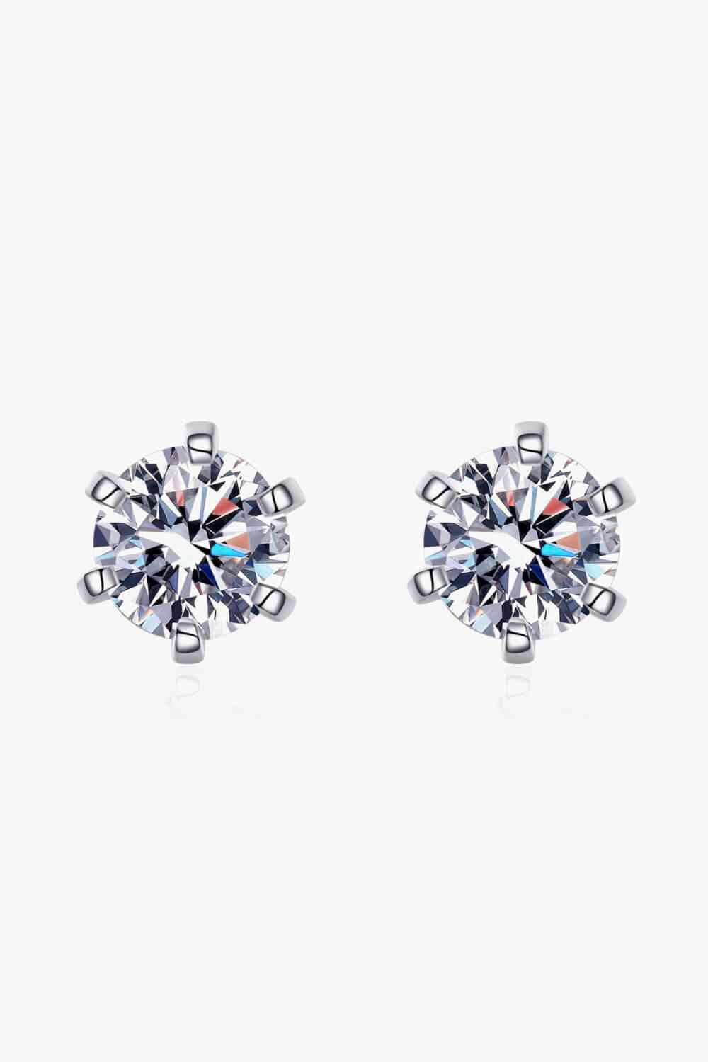 Inlaid Moissanite Stud Earrings - lolaluxeshop