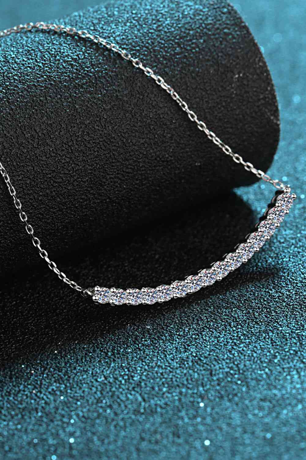 Sterling Silver Curved Bar Necklace - lolaluxeshop