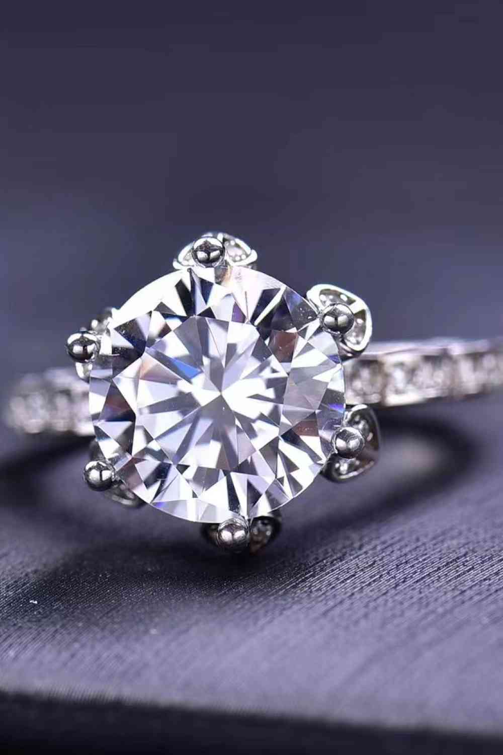 5 Carat Moissanite Heart 925 Sterling Silver Ring - lolaluxeshop