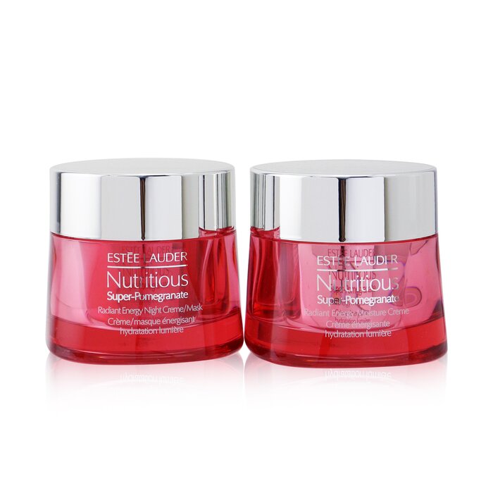 ESTEE LAUDER - Nutritious Super-Pomegranate Day & Night Radiance Set: Moisture Creme 50ml+ Night Creme/Mask 50ml - LOLA LUXE