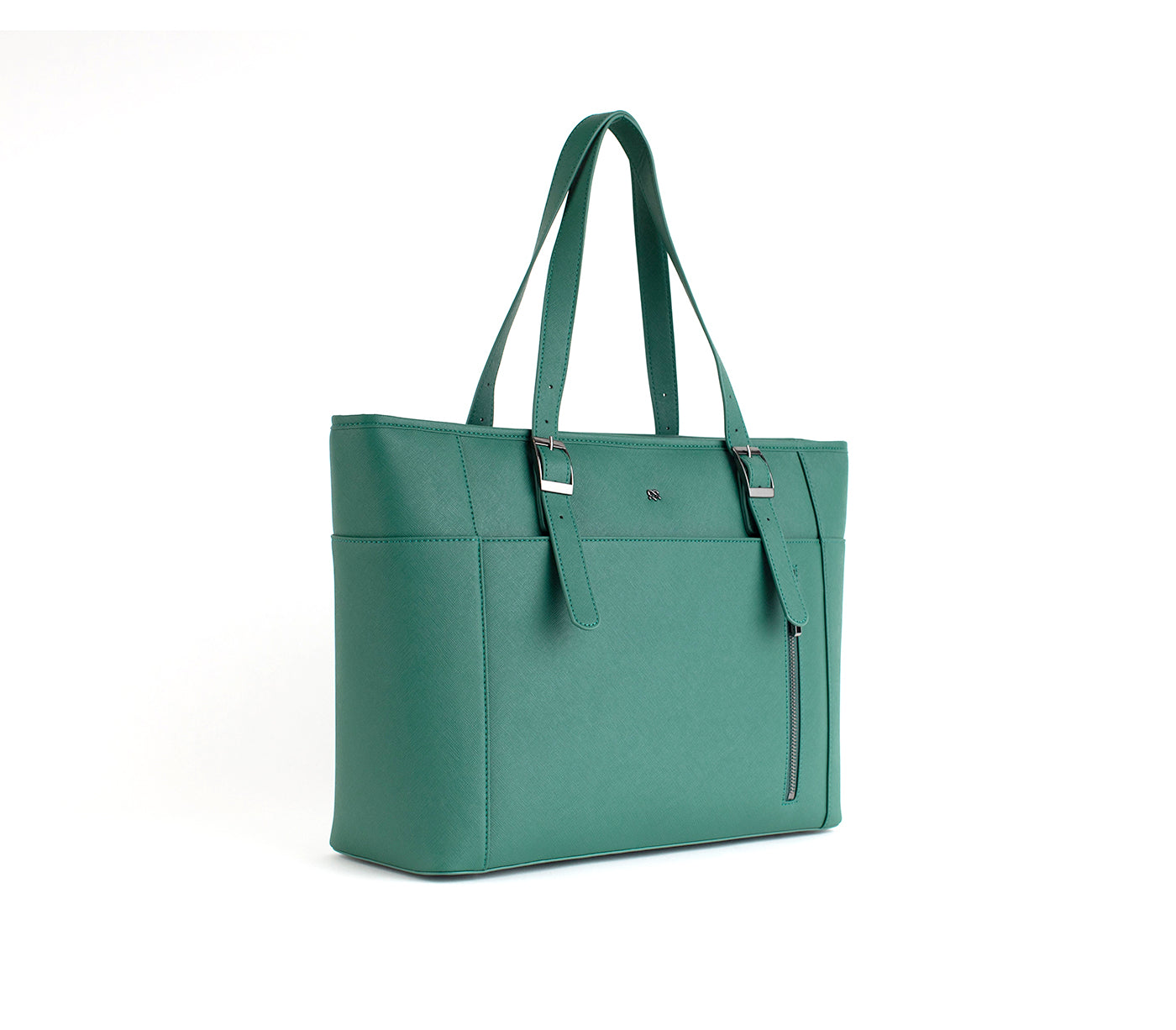 Miley - Dark Green Vegan Leather Laptop Bag - lolaluxeshop