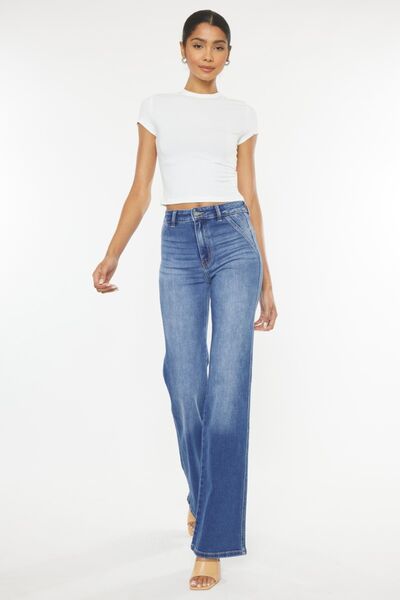 Kancan Ultra High Waist Gradient Flare Jeans - lolaluxeshop