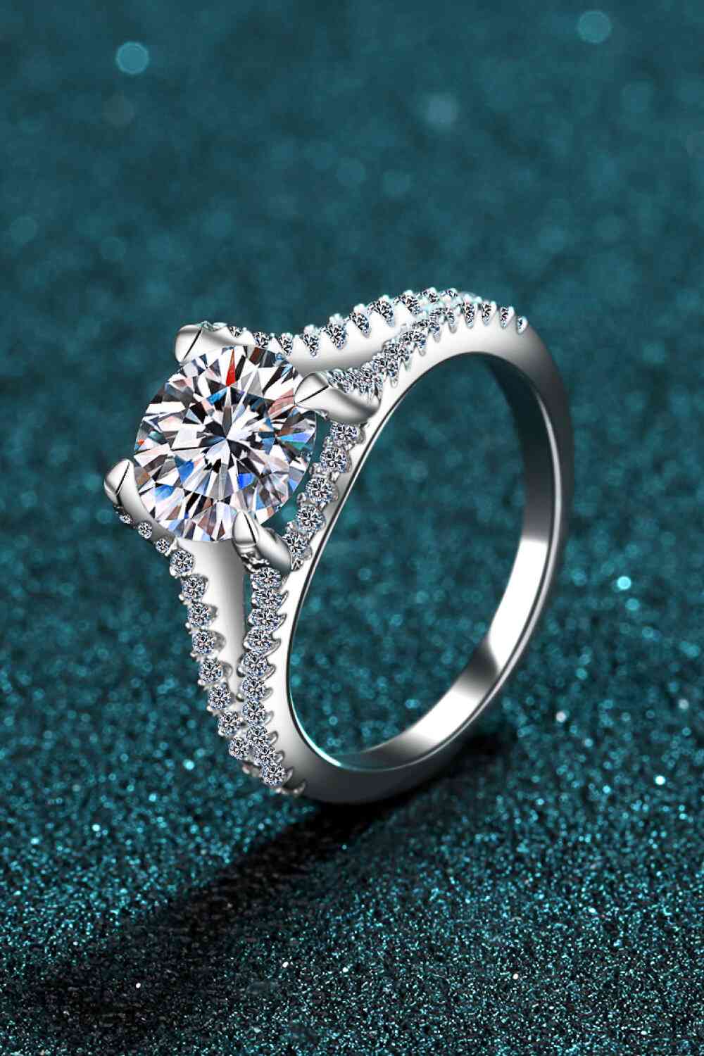 Stylish Moissanite Sterling Silver Ring - lolaluxeshop