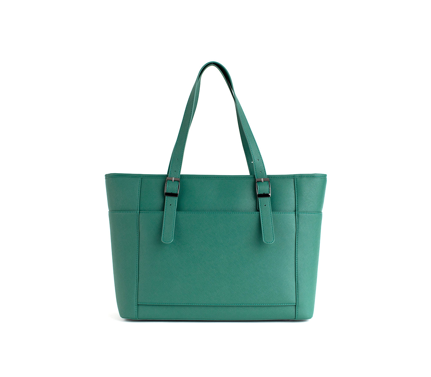 Miley - Dark Green Vegan Leather Laptop Bag - lolaluxeshop