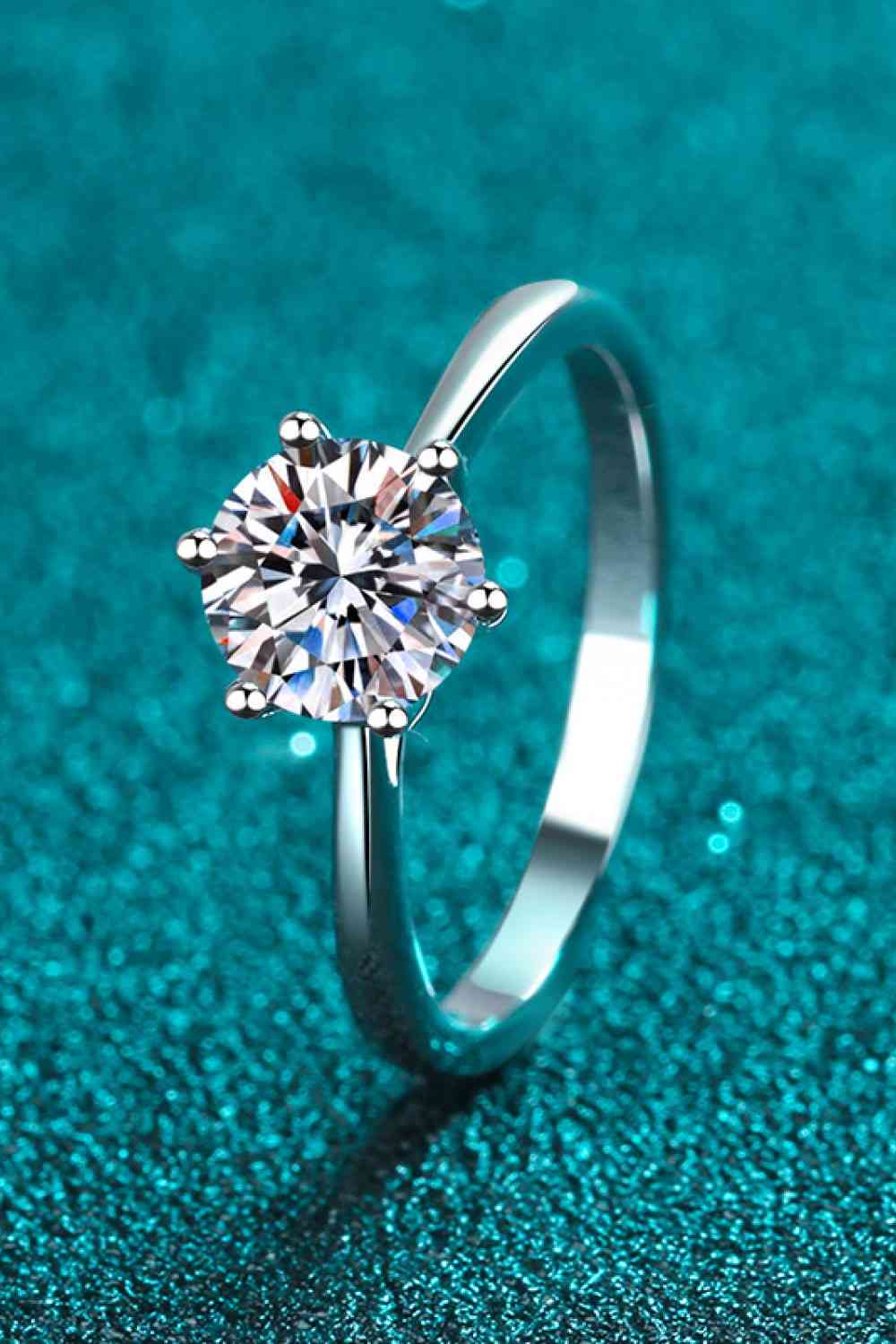 Moissanite 6-Prong Adjustable Ring - lolaluxeshop