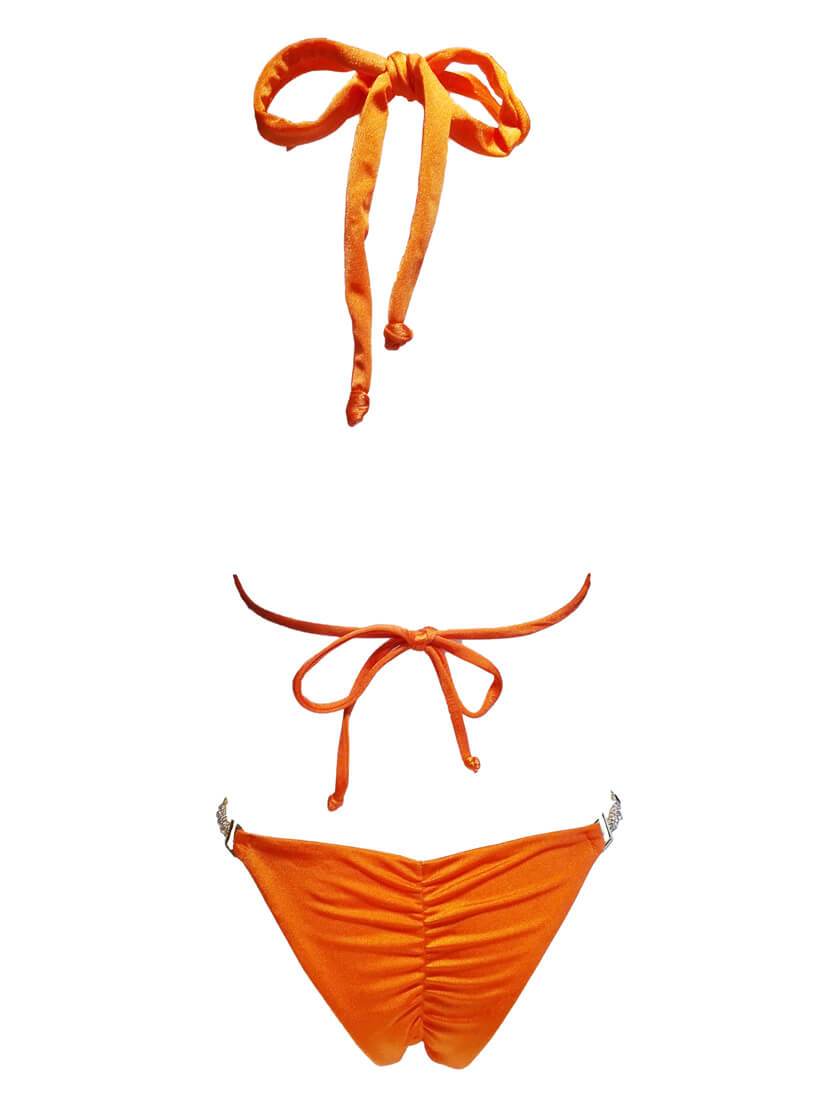 Belle Triangle Top & Skimpy Bottom - Orange - LOLA LUXE