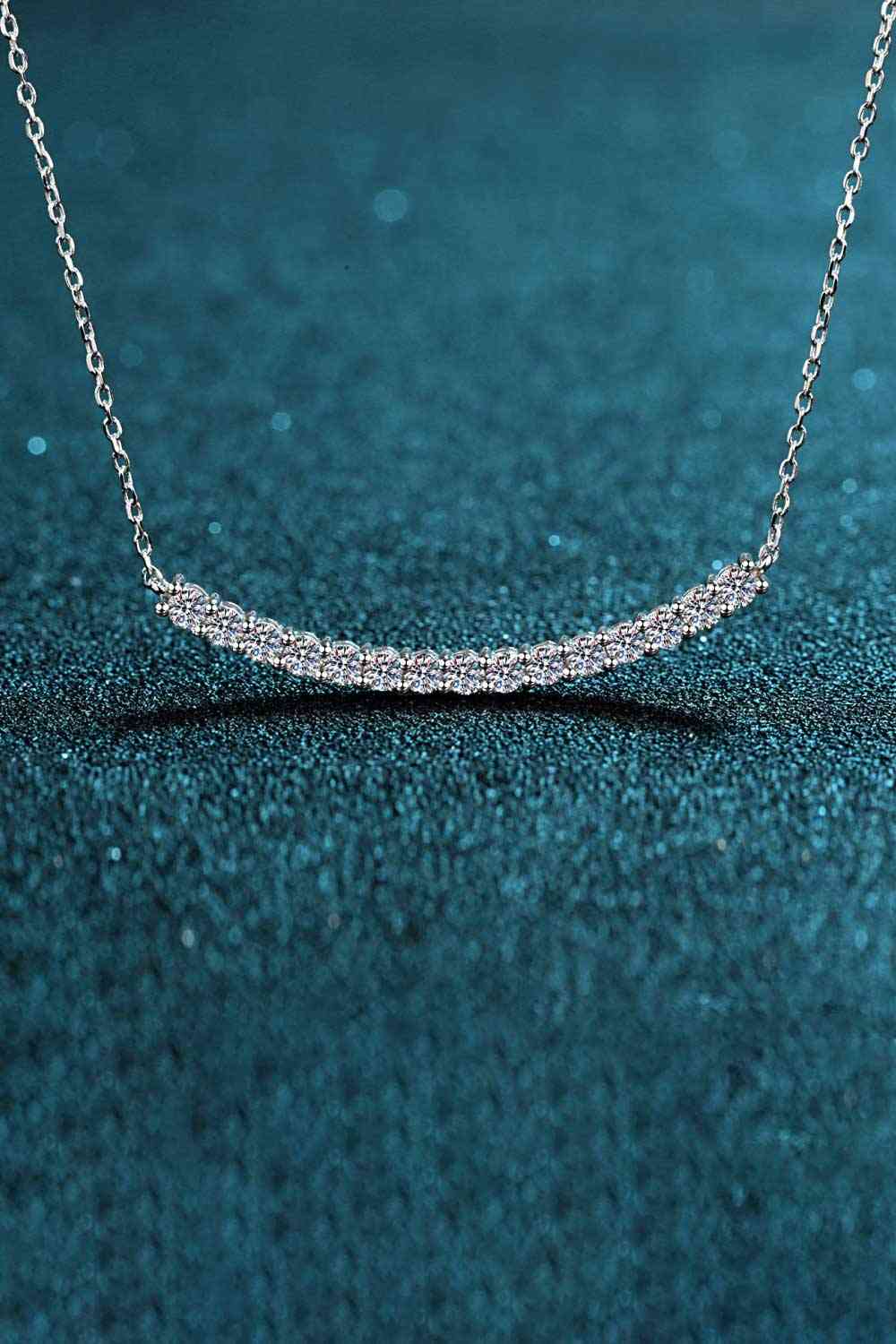 Sterling Silver Curved Bar Necklace - lolaluxeshop