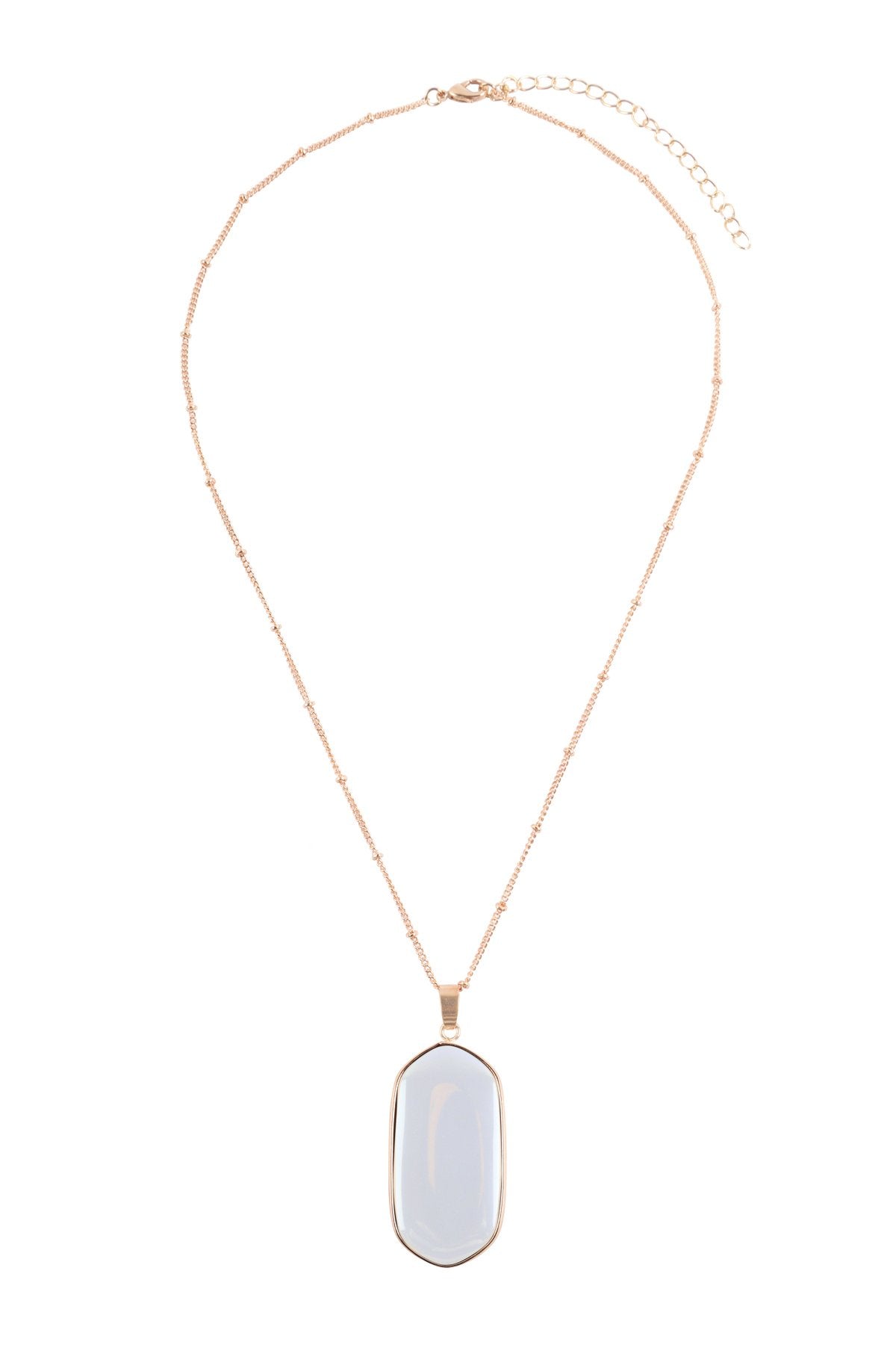 Hdn3184 - Stone Pendant Charm Necklace - LOLA LUXE