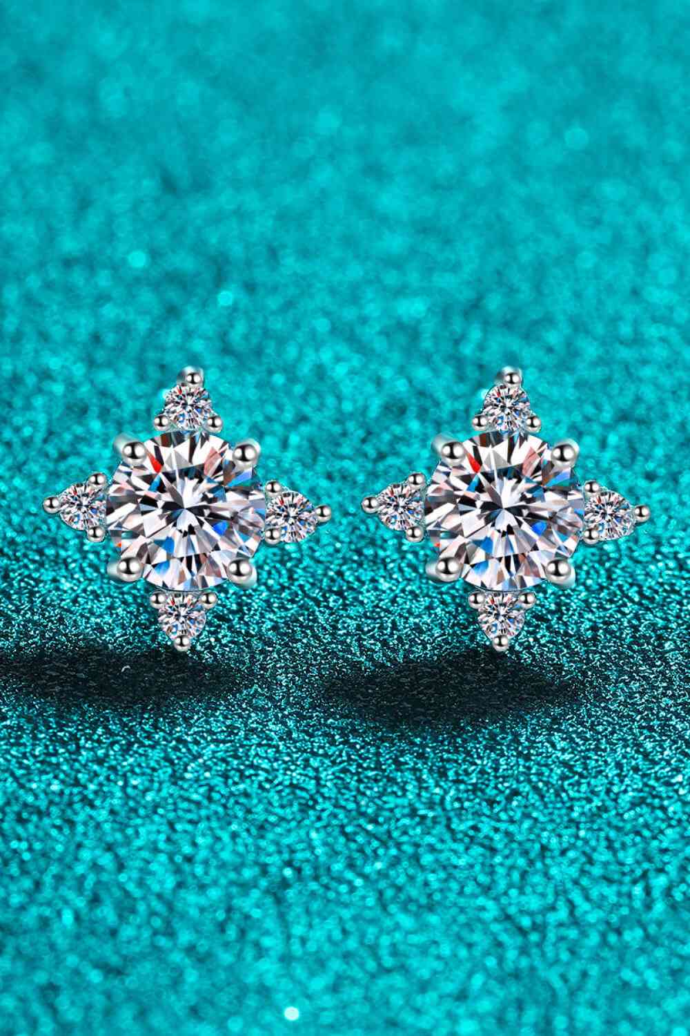 Four Leaf Clover 2 Carat Moissanite Stud Earrings - lolaluxeshop