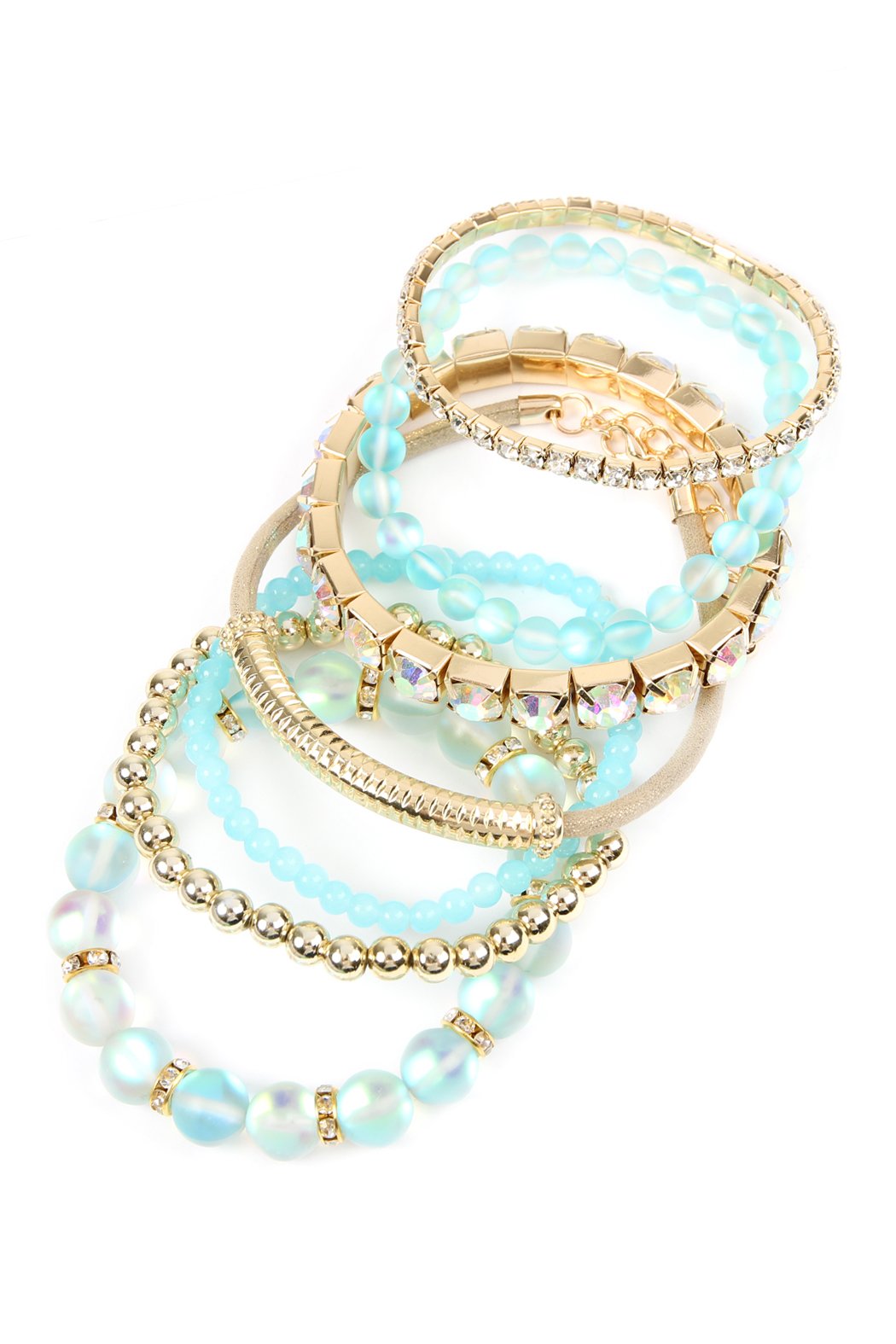 Mermaid Glass Stretch Bracelet - LOLA LUXE