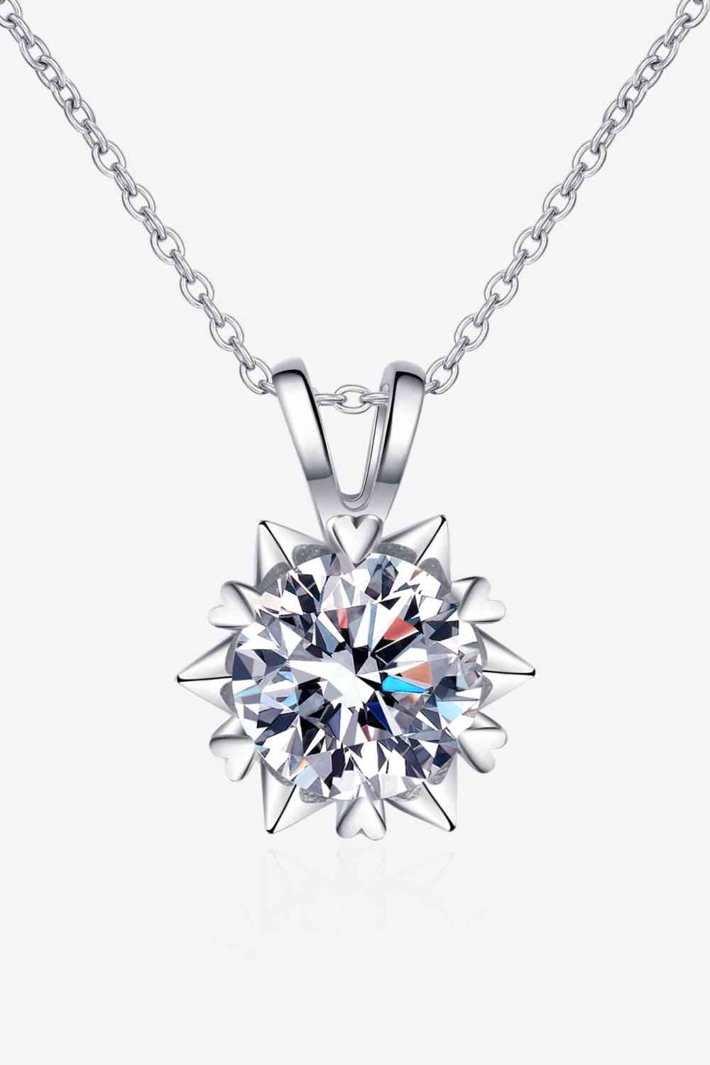 Learning To Love 925 Sterling Silver Moissanite Pendant Necklace - lolaluxeshop