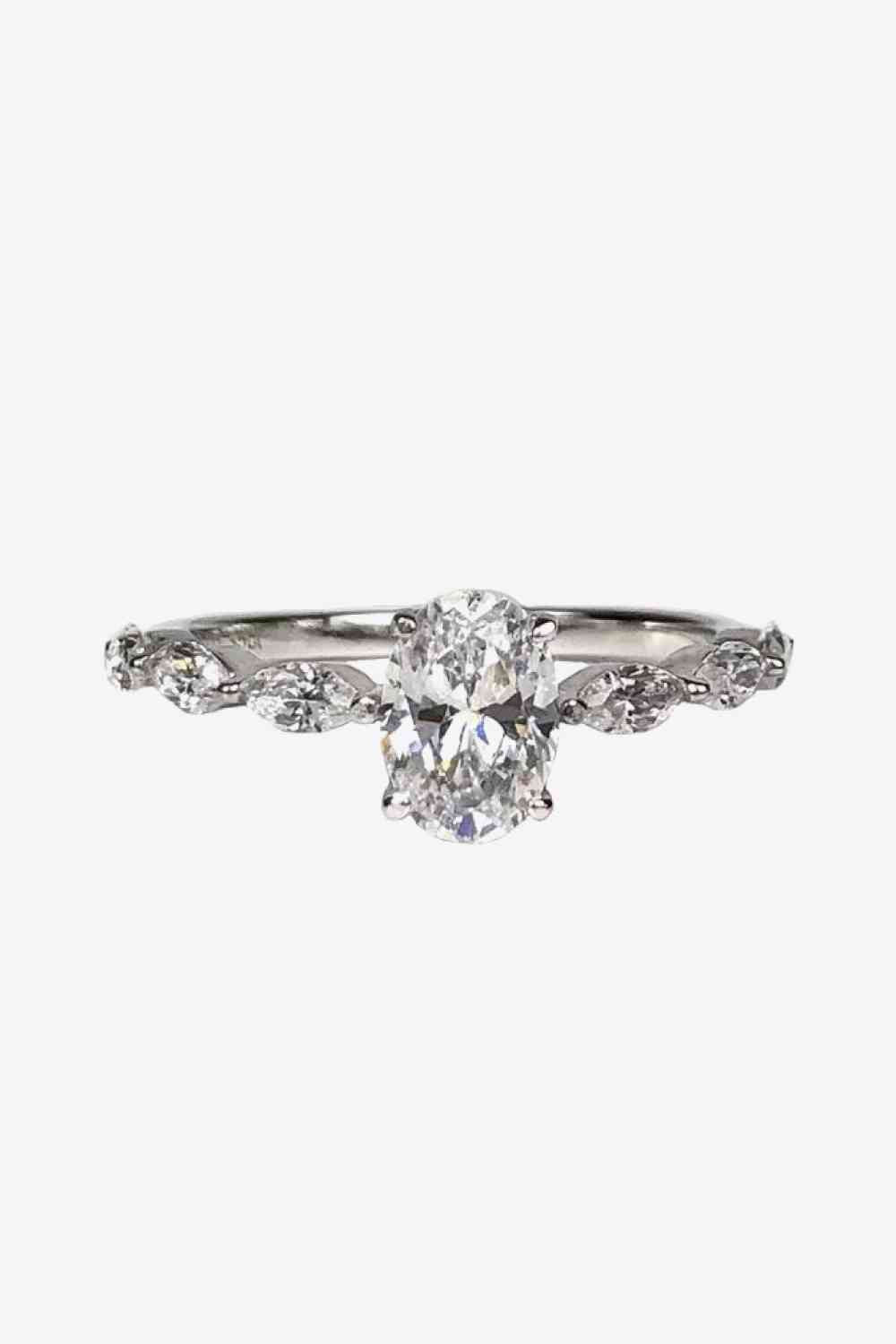 1 Carat Moissanite Oval Ring - lolaluxeshop