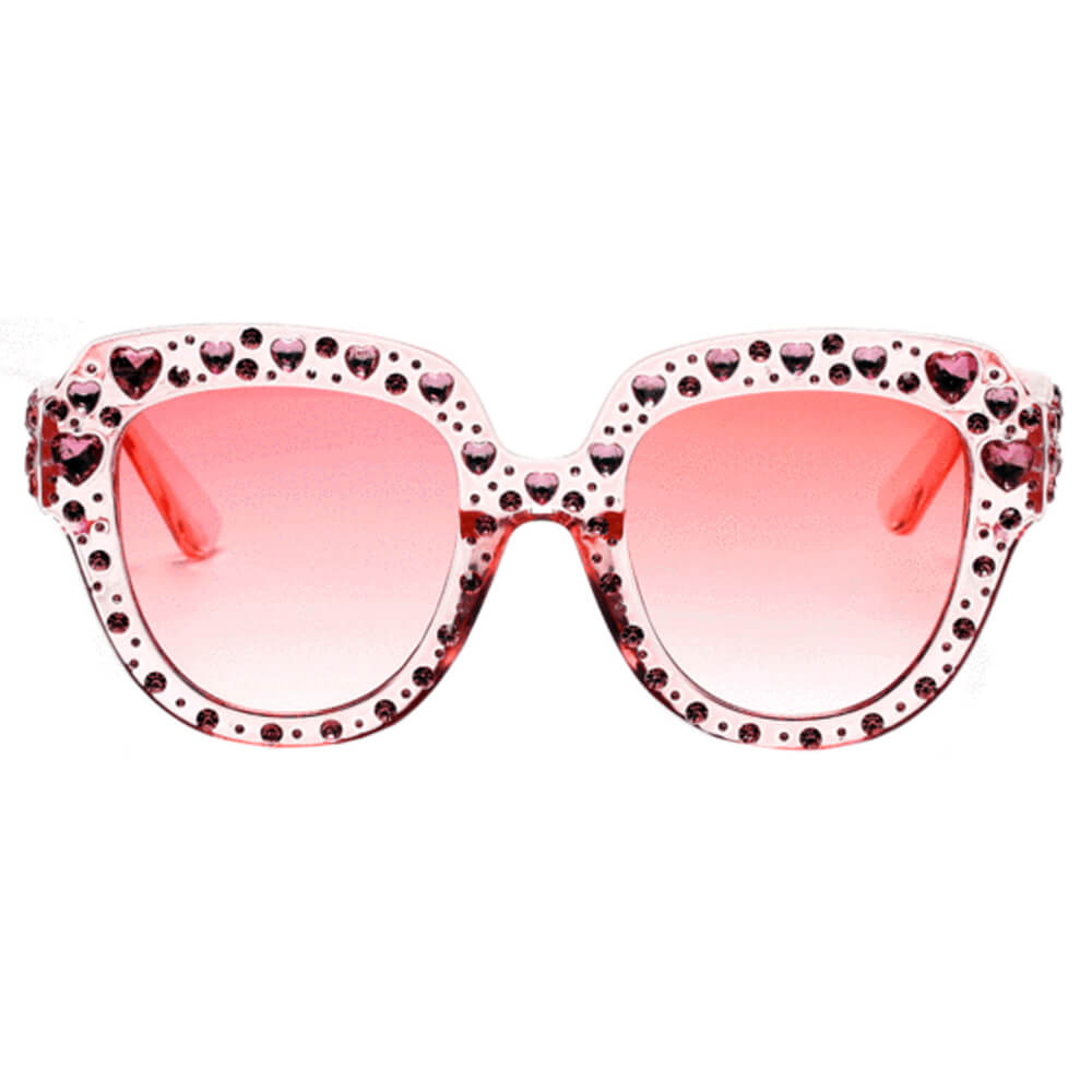 OCALA | Women Round Cat Eye Rhinestone Fashion Sunglasses - lolaluxeshop