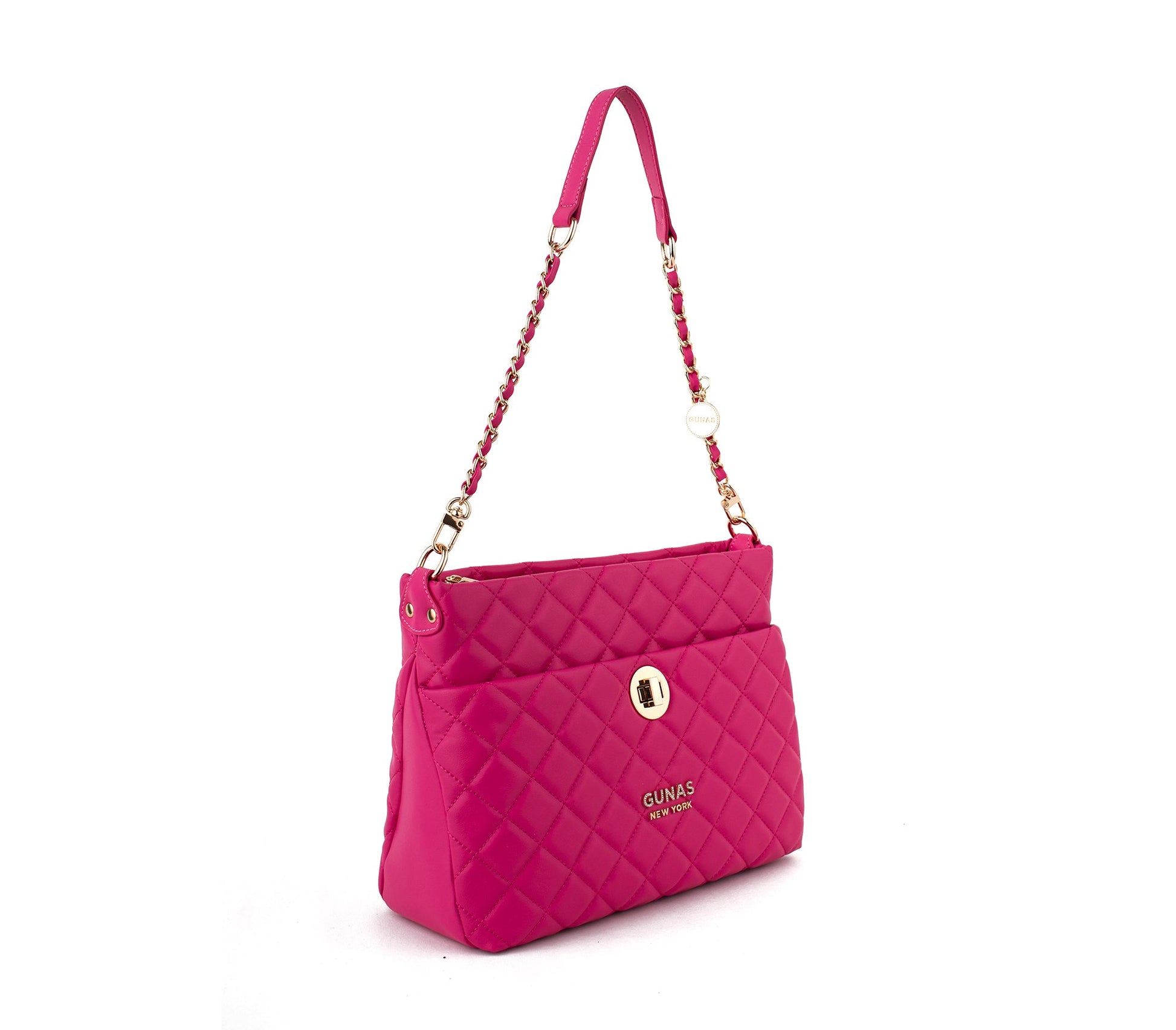 Koi - Pink Quilted Vegan Leather Purse - lolaluxeshop