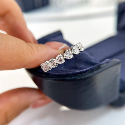 2.1 Carat 925 Sterling Silver Moissanite Heart Ring - lolaluxeshop