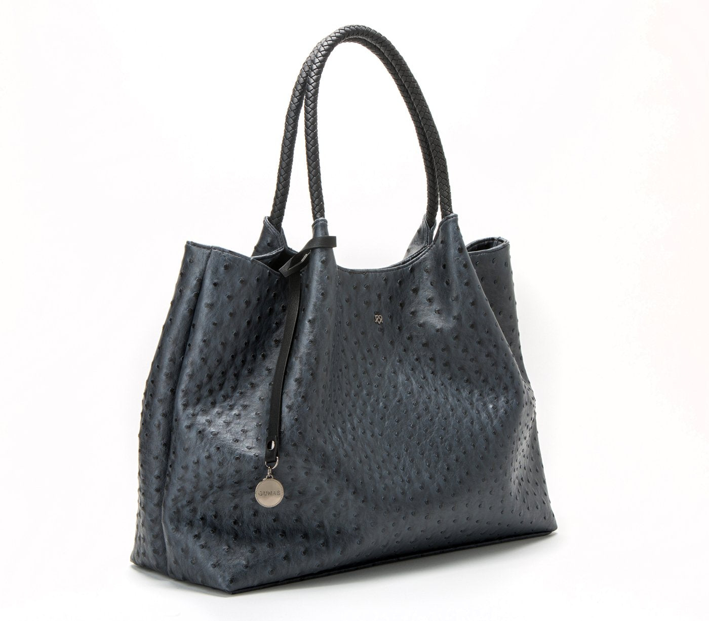 Naomi - Dark Gray Vegan Leather Tote Bag - LOLA LUXE