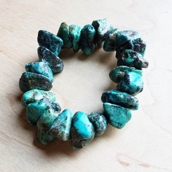 Chunky Natural Turquoise Bracelet - lolaluxeshop