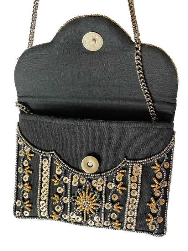 Midnight Dream Beaded Clutch Handbags LMC 103 - LOLA LUXE