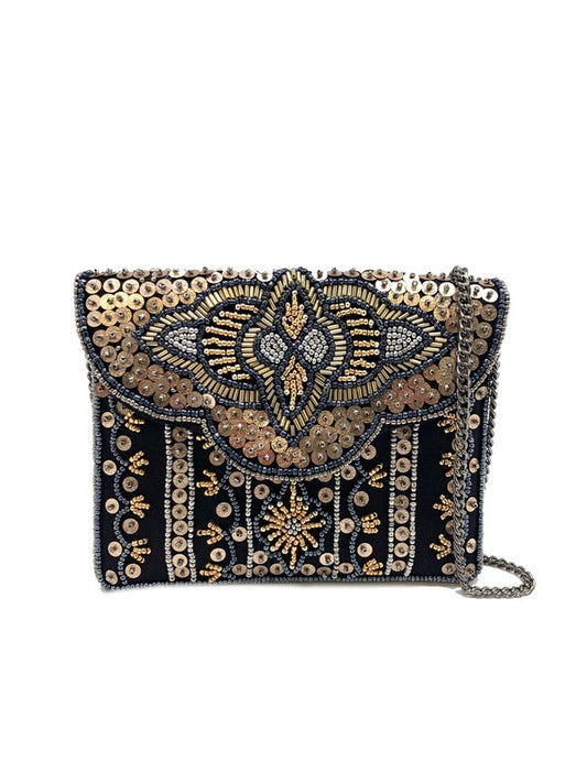 Midnight Dream Beaded Clutch Handbags LMC 103 - LOLA LUXE