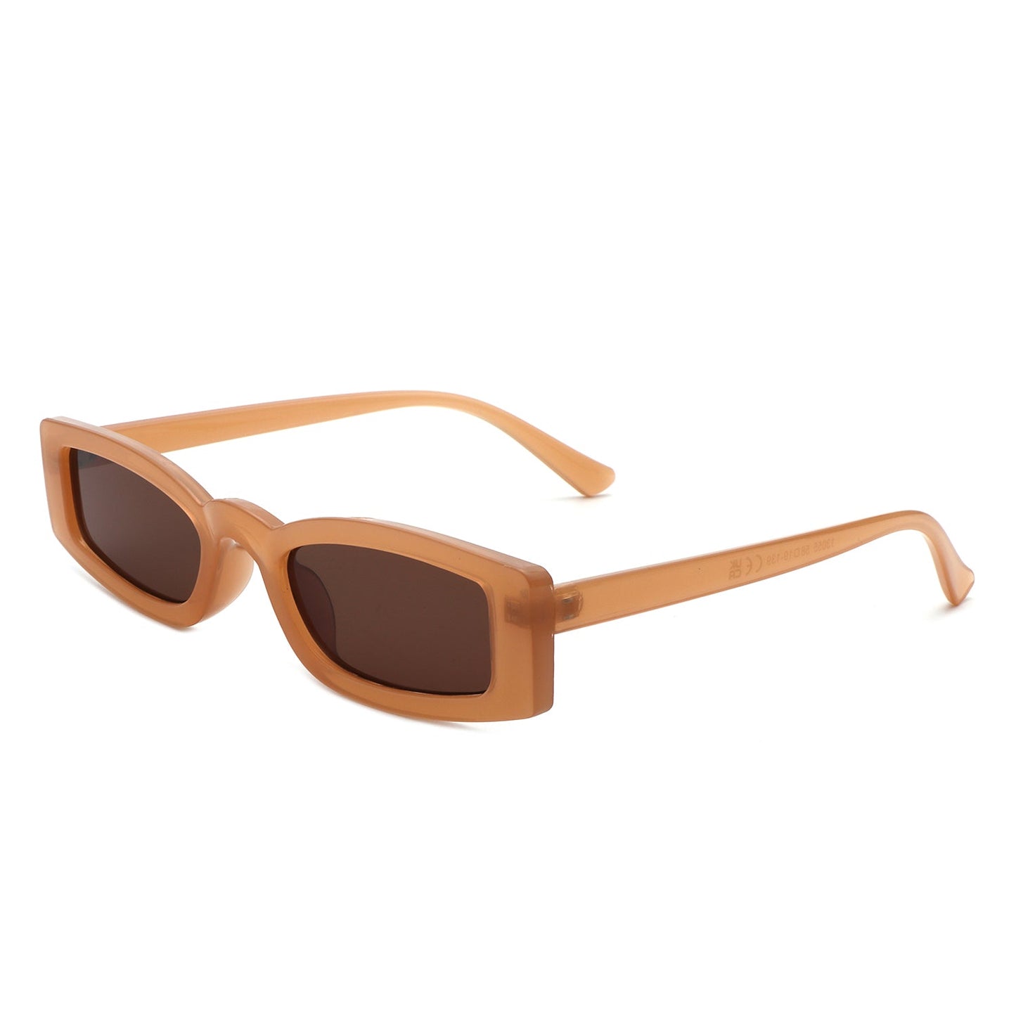 Starzest - Rectangle Slim Retro Tinted Square Vintage Narrow Sunglasses - lolaluxeshop