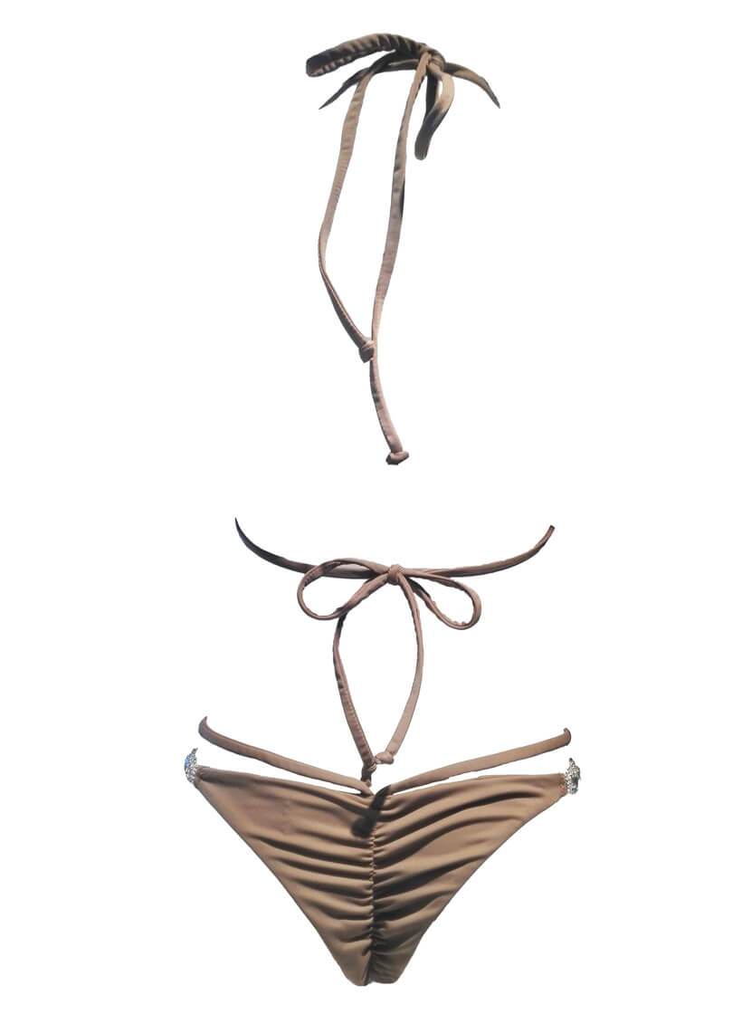 Shanel Triangle Top & Tango Bottom - Brown - LOLA LUXE