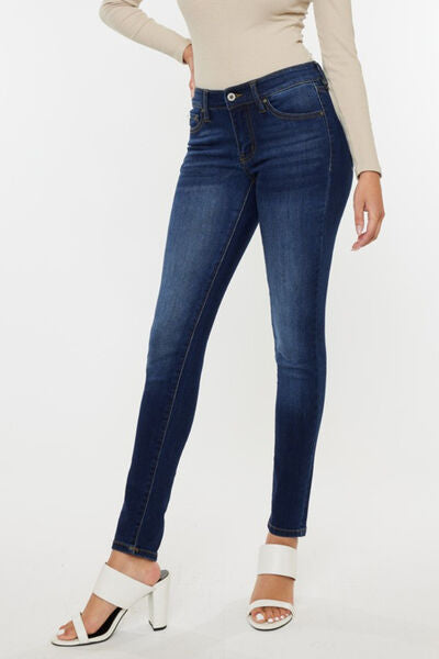 Kancan Mid Rise Gradient Skinny Jeans - lolaluxeshop